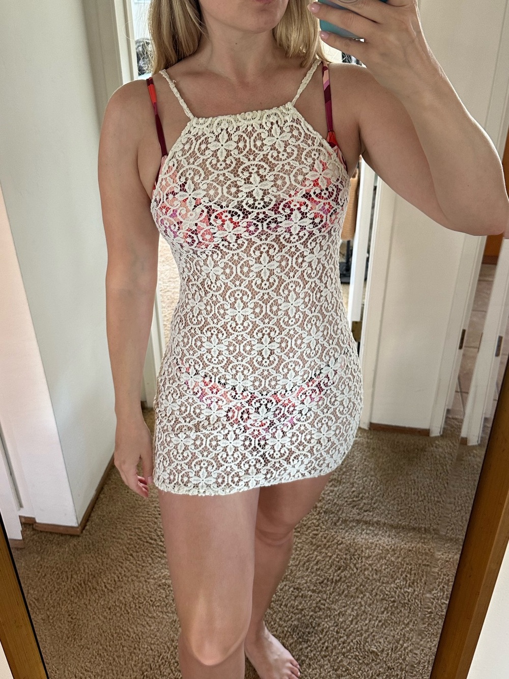PilyQ White Crochet Lace Mini Cover-Up